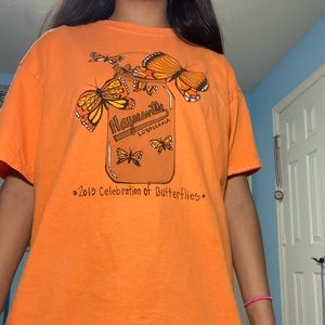 orange butterfly t-shirt